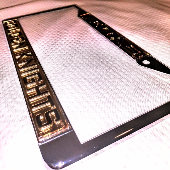 New VGK Vegas Golden Knights Mirrored Chrome License Plate Frame - Picture 2 of 6